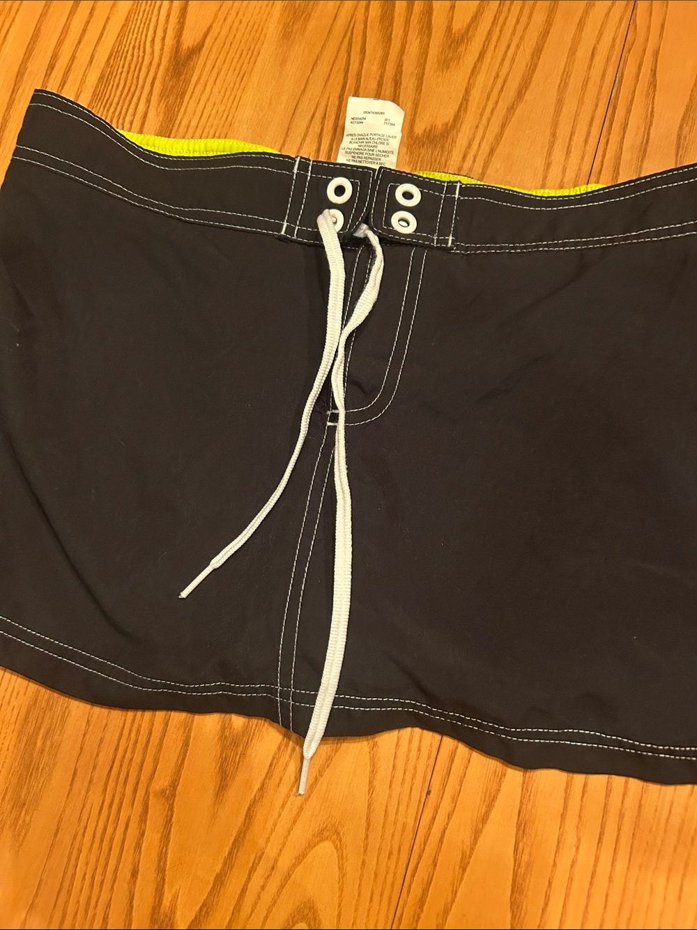 Nike Black Swim Skirt with Neon Yellow Lining